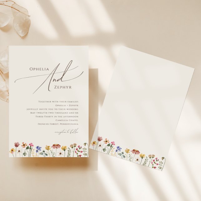 Flor silvestre colorida | Invitación a la boda bei (Subido por el creador)