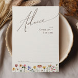 Flor silvestre colorida | Tarjeta de asesoramiento<br><div class="desc">Esta flor silvestre colorida | la tarjeta de consejo boda beige es perfecta para su boda de verano, simple y caprichoso. Los florales de color rosa, amarillo, naranja y dorado, brillantes y encantados, le dan a este producto el aspecto de un minimalista y elegante jardín de primavera hippie vintage. El...</div>