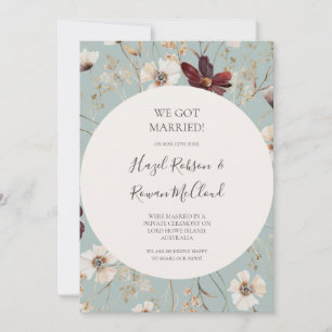 Flor silvestre de Borgoña Invitación de Elopemen