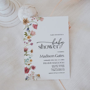 Flor silvestre de invitación a Baby Shower