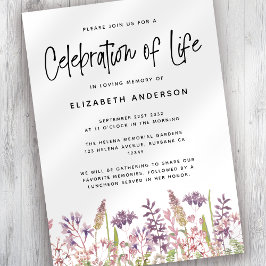 Flor silvestre de la celebración de la invitación 