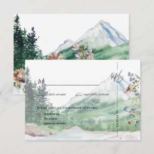 Flor silvestre de montaña rusa   Boho Wedding RSVP