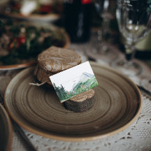 Flor silvestre de montaña | Tarjeta de plaza Boda