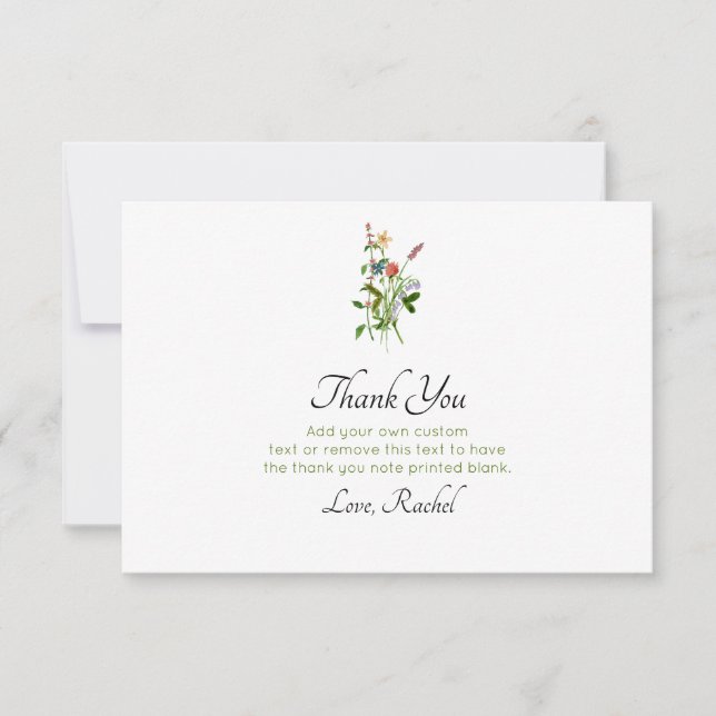 Flor silvestre gracias a las tarjetas (Anverso)