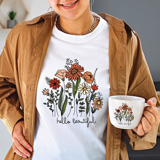 Flor silvestre Hola hermosa camiseta de mujeres de (Subido por el creador)