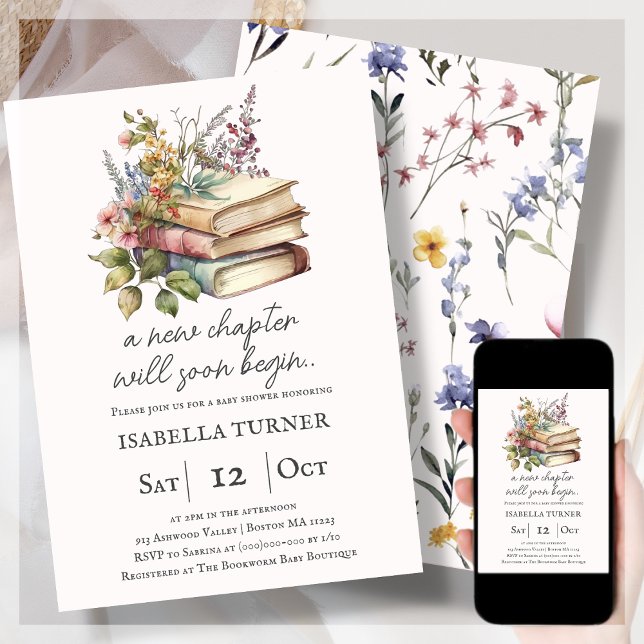 Flor silvestre | Invitación a Baby Shower del tema (Subido por el creador)