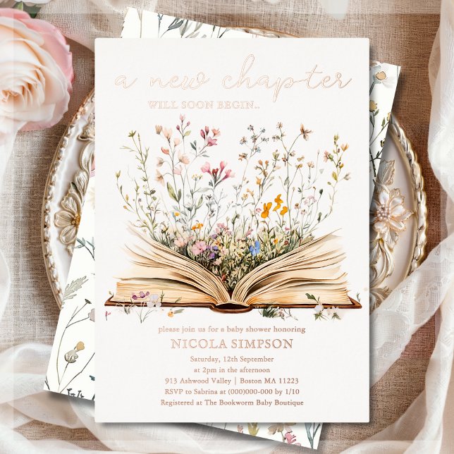 Flor silvestre | Invitación a Baby Shower del tema (Subido por el creador)