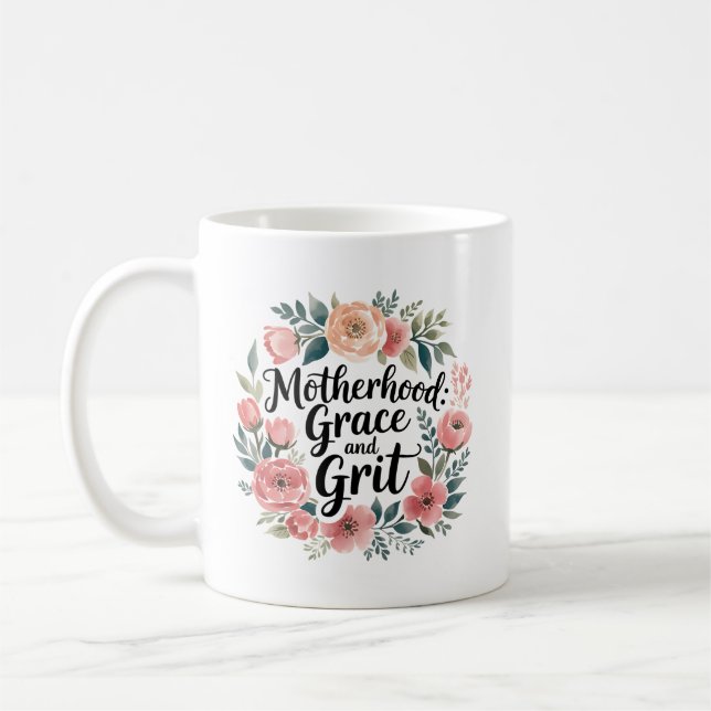 Flor silvestre Mama Mug | Copa Floral Grace y Grit (Izquierda)