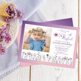 Flor silvestre Maravillosa invitación de foto de p