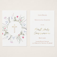 flor silvestre marco Primera tarjeta conmemorativa