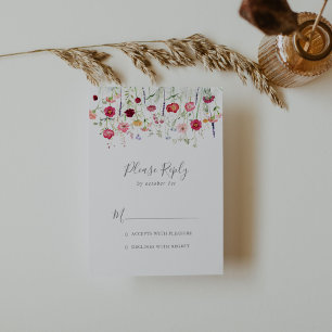Flor silvestre multicolor simple RSVP