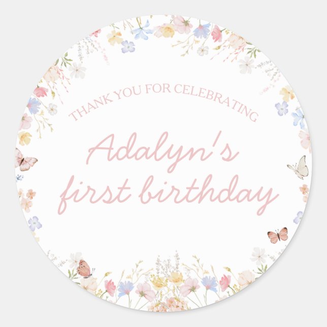 Flor silvestre no es una maravillosa Pegatina de c (Anverso)