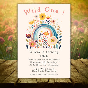 Flor silvestre otoño, primera invitación de cumple