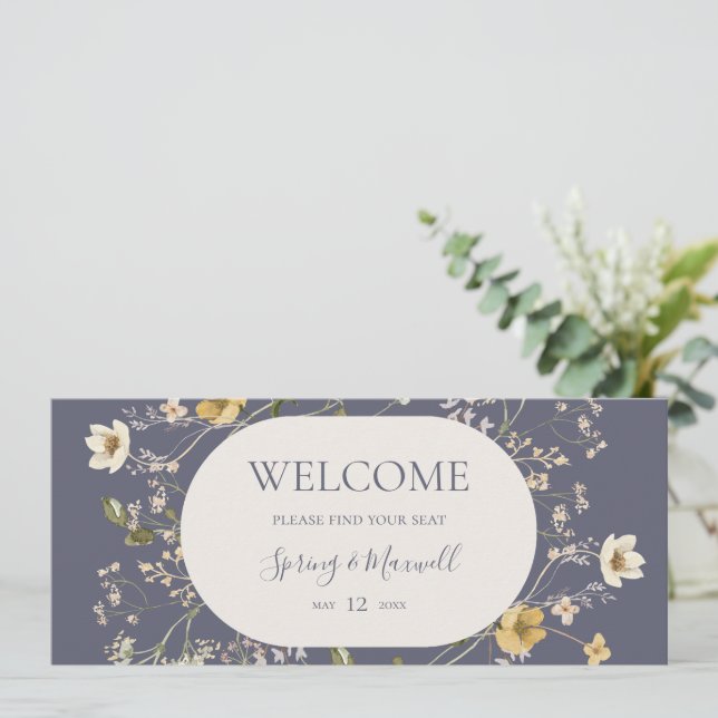 Flor silvestre primavera | Gráfica de asientos mor (Anverso de pie)