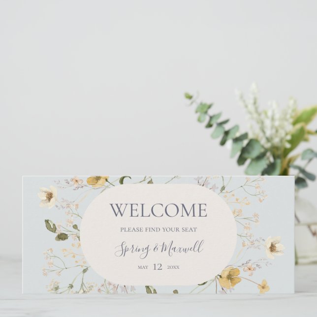 Flor silvestre primavera | Gráfico de asientos col (Anverso de pie)