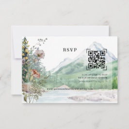 Flor silvestre | QR Código Boda RSVP