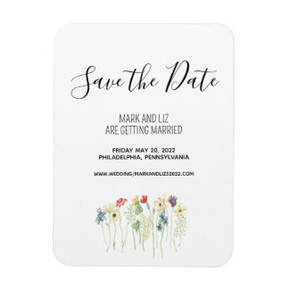 Flor silvestre salva el imán de fecha