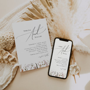 Flor silvestre simple de otoño   Invitación a la b