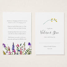 Flor silvestre sin envolver etiqueta de regalo par