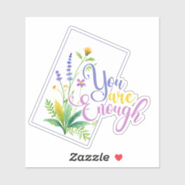 Flor silvestre suficiente Pegatina de vinilo de co