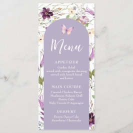 Flor silvestre Un mariposa Menú Fiesta Jardín