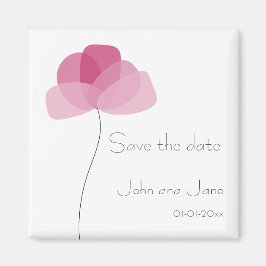 Flor simple Guardar la fecha imán