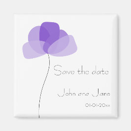 Flor simple Guardar la fecha imán