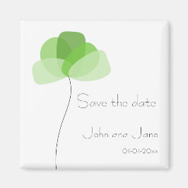 Flor simple Guardar la fecha imán