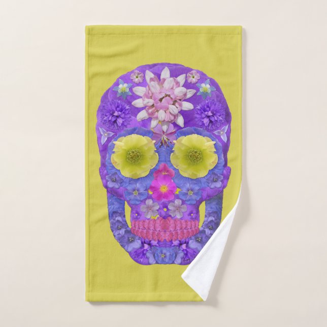 Flor Skull 5 (Toalla de mano)