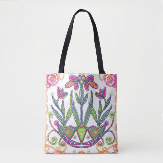 Flor, sobre la bolsa de la boca de choque