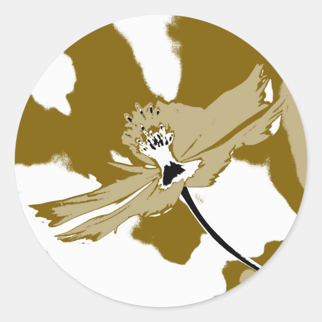 Flor solitaria - Pegatinas de arte fino (Anverso)