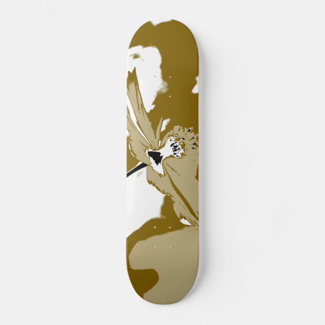 Flor solitaria - Skateboard Bella Artes (Anverso)
