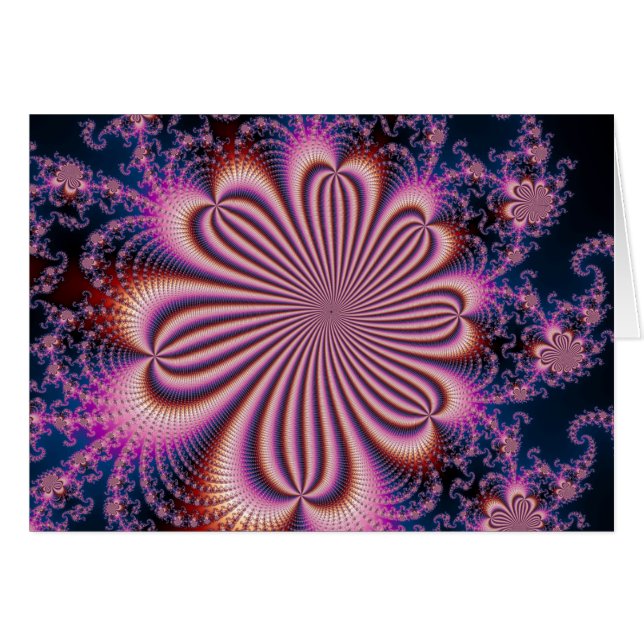 Flor - Tarjeta Fractal (Anverso (Horizontal))