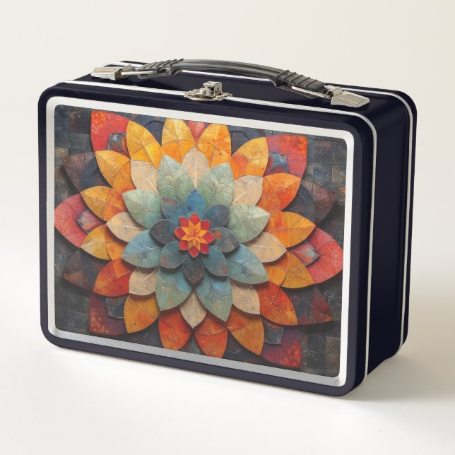 Flor texturizada de arte de Mandala (Anverso)