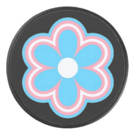 flor trans en disco de hockey