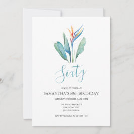Flor tropical Invitación a cumplir 60 años