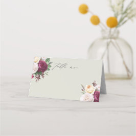 Flor vintage floral boda tarjeta de lugar