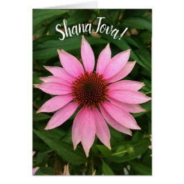Flor violeta brillante Rosh Hashanah Card