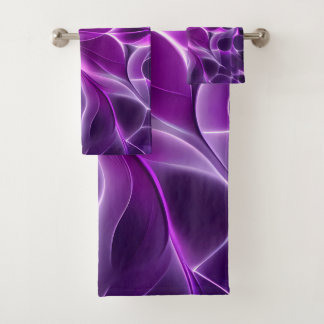 Flor violeta profunda fractal hipnótica