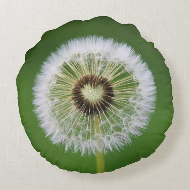 Flor y almohada redonda del corazón (Reverso)