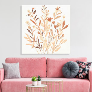 Flor y Hoja – Arte de Pared Botánico Boho Minimali