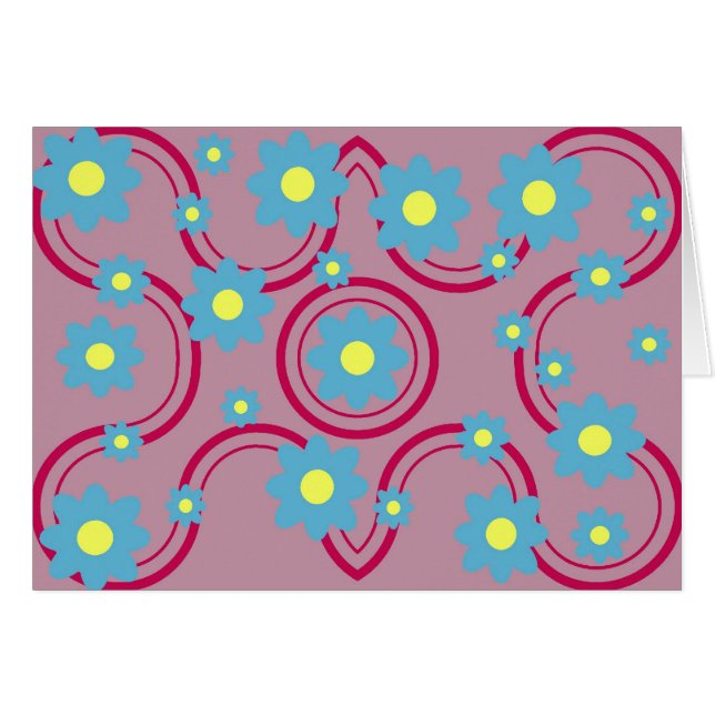 Flor y tarjeta del remolino (Anverso (Horizontal))