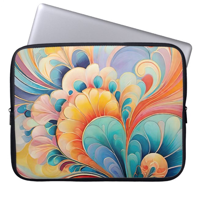 Flora 3 Funda de portátil Floral Pastel (Frente)
