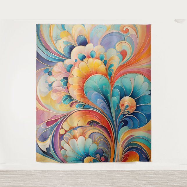 Flora 3 Tapiz Floral Pastel (Anverso)