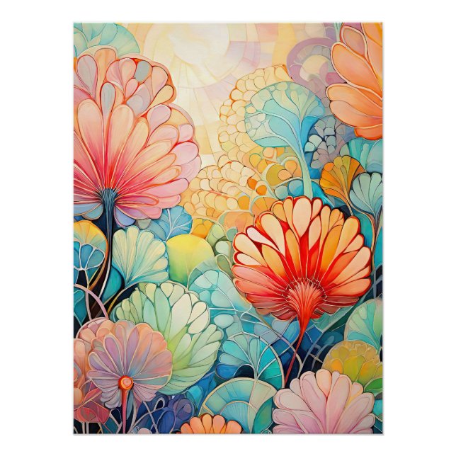 Flora 5 Poster Floral Pastel (Anverso)