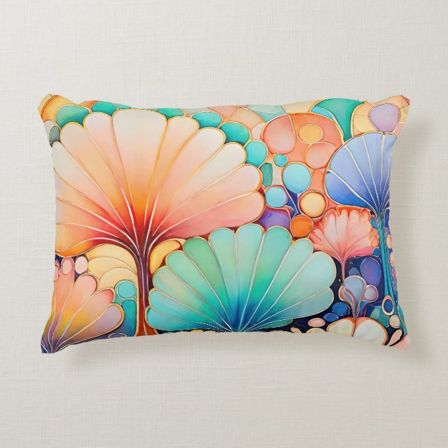 Flora 6 Floral Pastel Acento Almohada (Anverso)