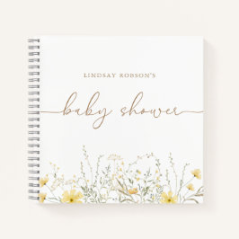 Flora dorada | Libro de invitados de ducha persona