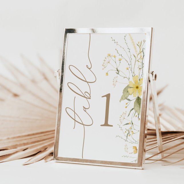 Flora dorada | Tarjeta de mesa de flores silvestre (Subido por el creador)