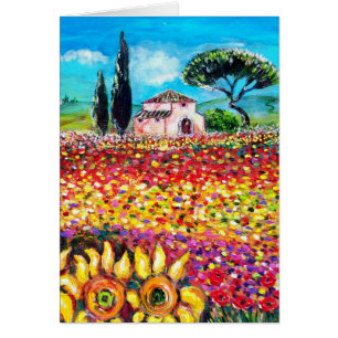 FLORA EN TOSCANA/ Campos, Cachorros y girasoles