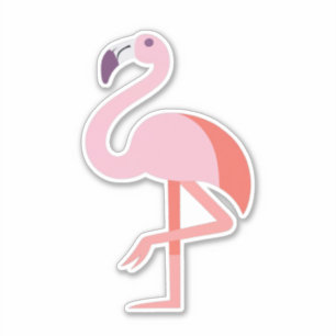 Flora Flamingo Classic Round Pegatina